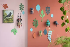 Wanddeko Papier 'Leuchtendes Käfer-Set'