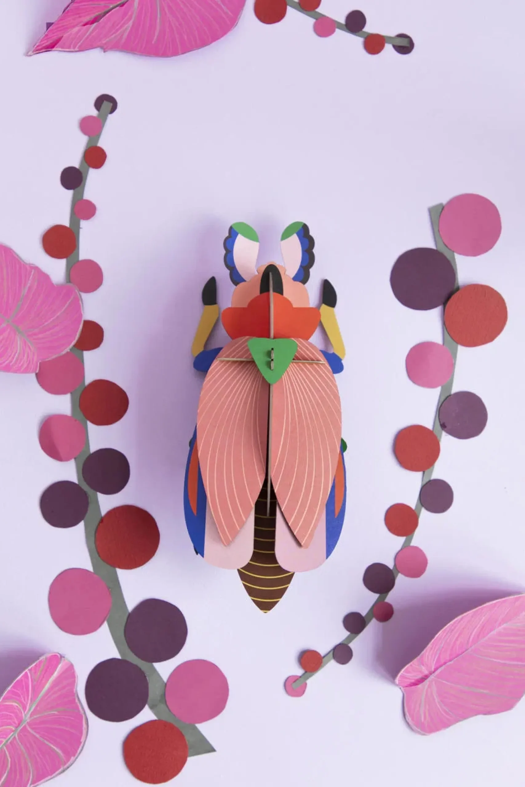 Wanddeko Papier 'Marienkäfer'