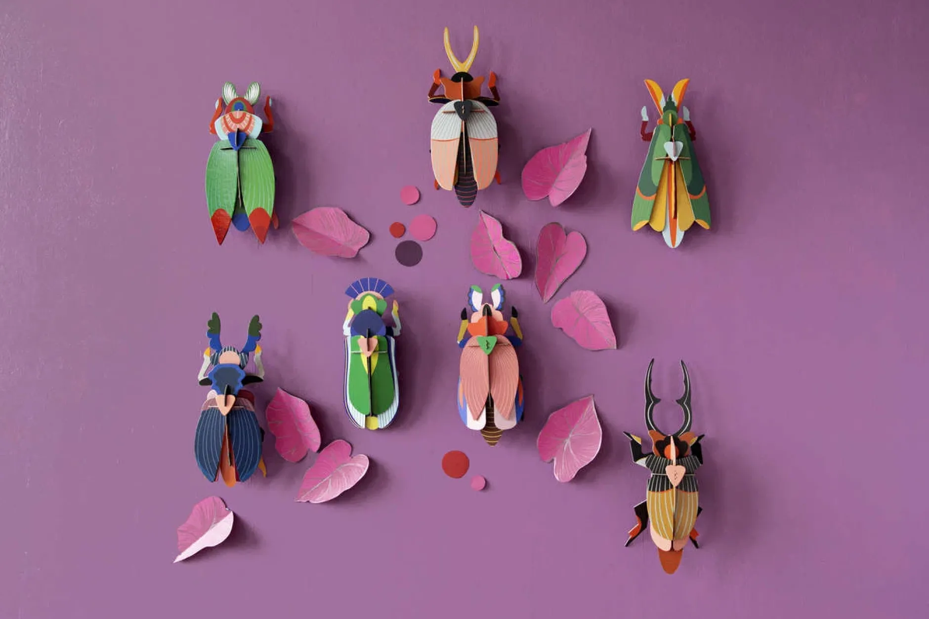 Wanddeko Papier 'Marienkäfer'