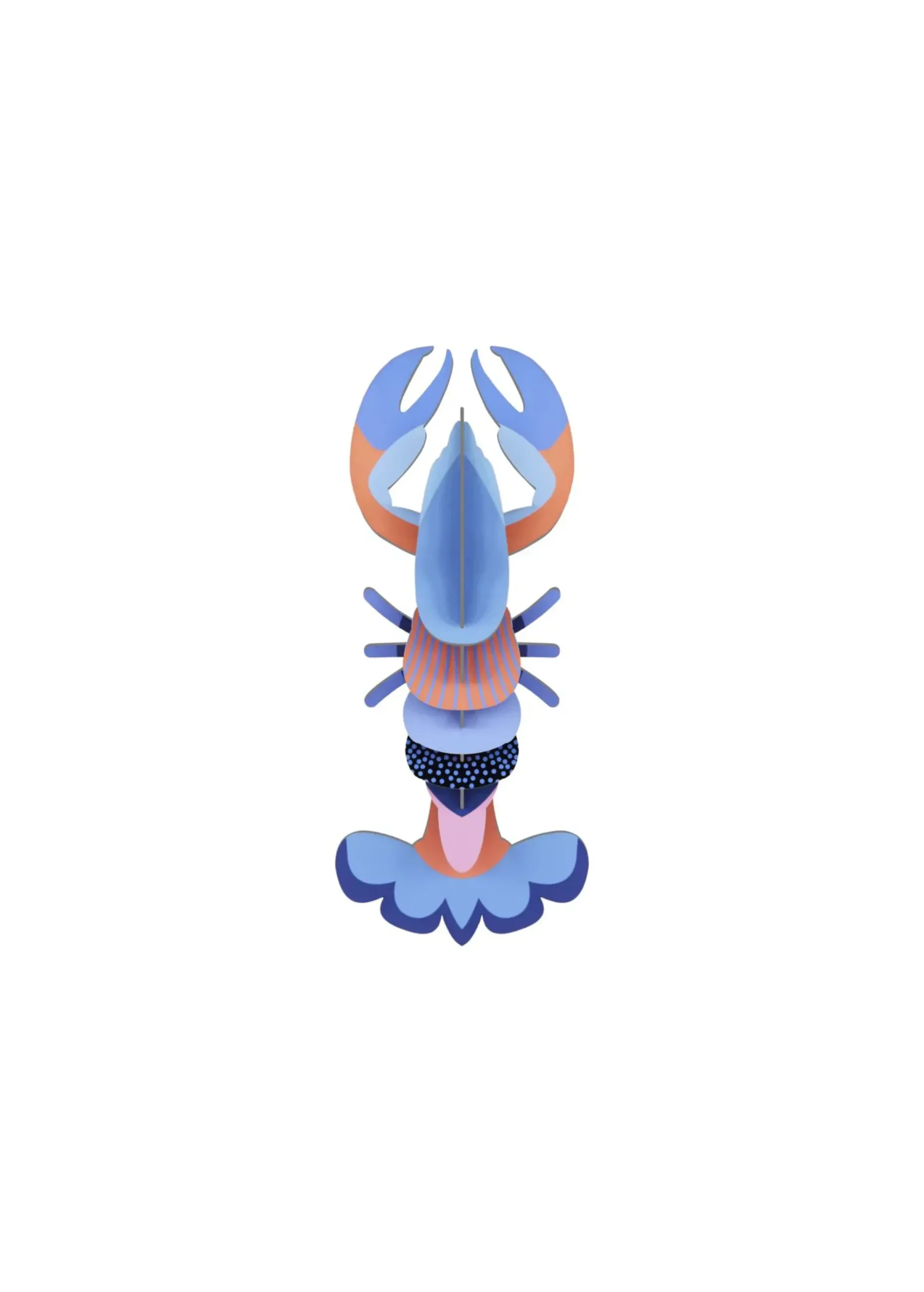 Wanddeko Papier 'Moderner Hummer'
