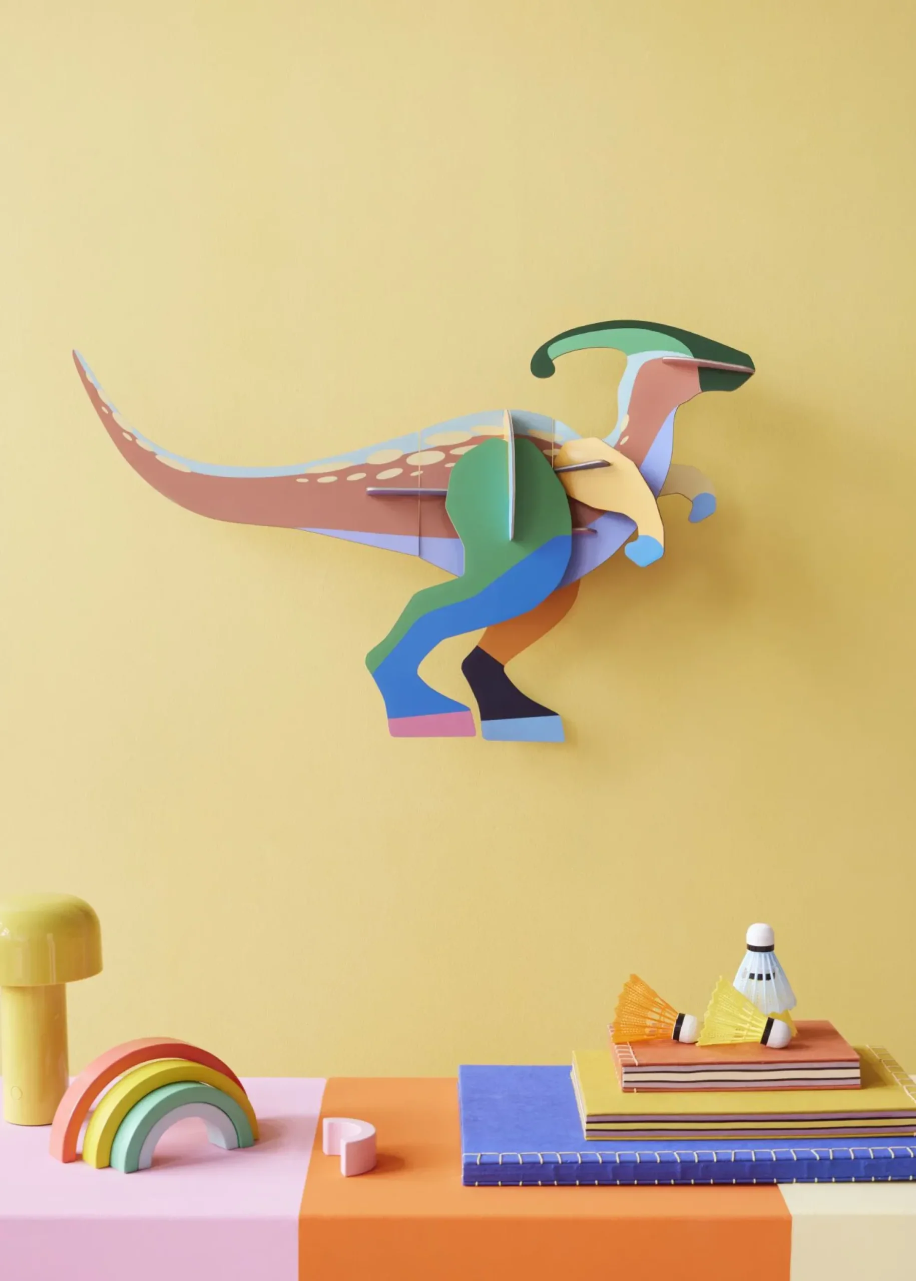 Wanddeko Papier 'Mutiger Dino'