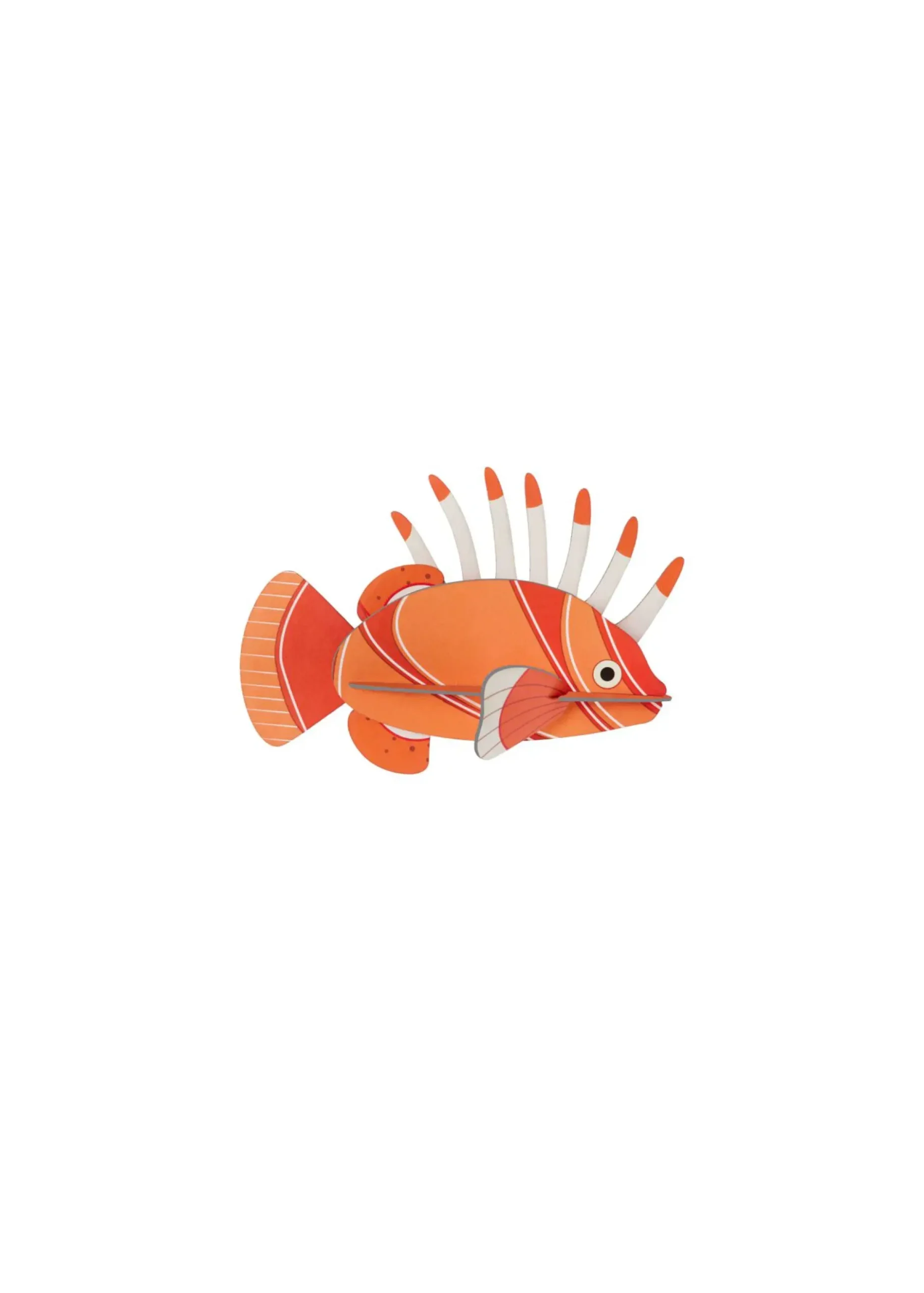 Wanddeko Papier 'Mutiger Rotfeuerfisch'