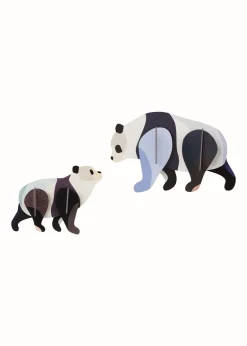 Wanddeko Papier 'Panda Family'