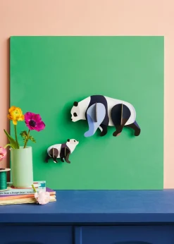 Wanddeko Papier 'Panda Family'