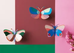 Wanddeko Papier 'Pfirsichflügel-Flattern'