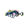Wanddeko Papier 'Punktierter Fisch'