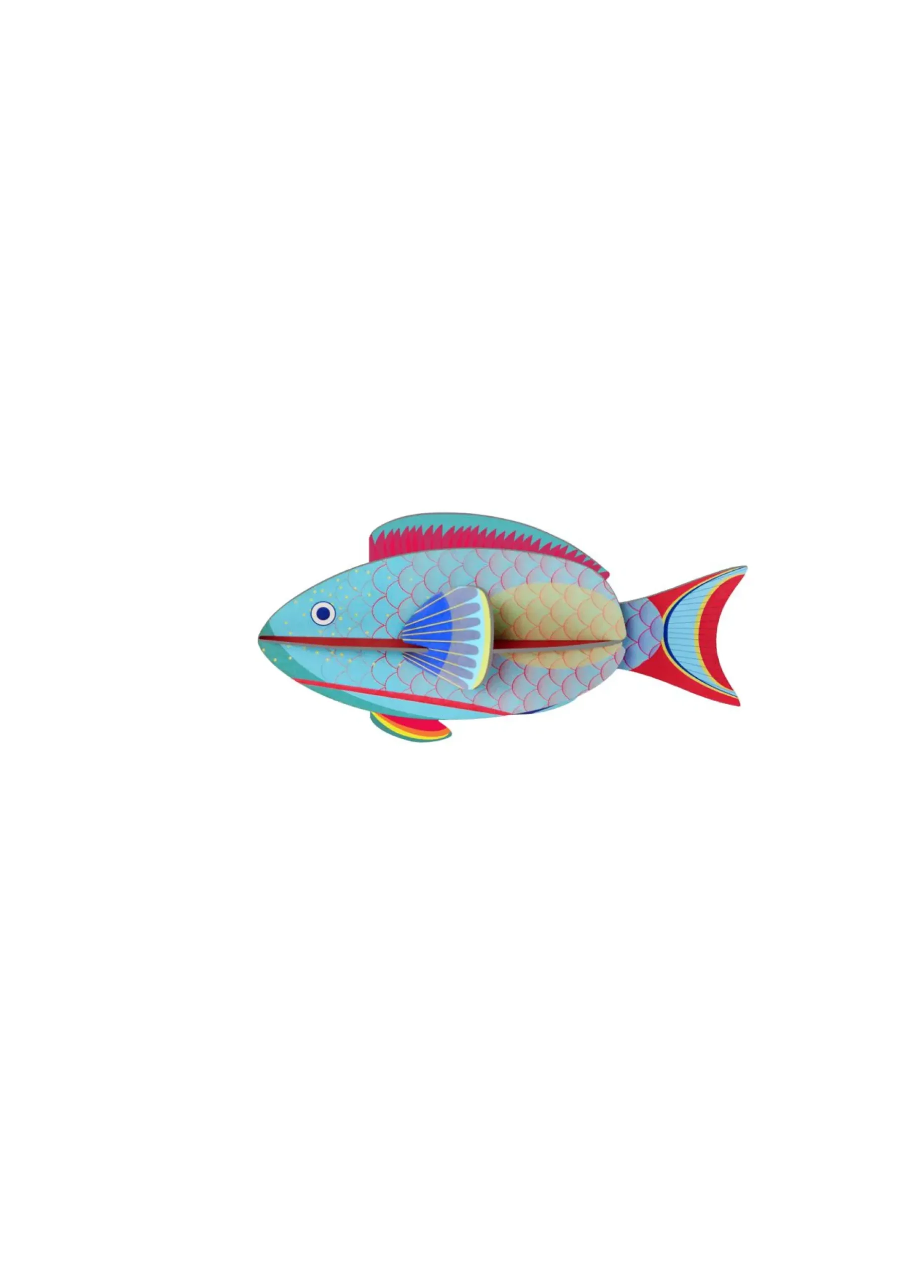 Wanddeko Papier 'Regenbogen-Papageifisch'