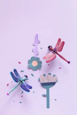 Wanddeko Papier 'Rubinlibelle'