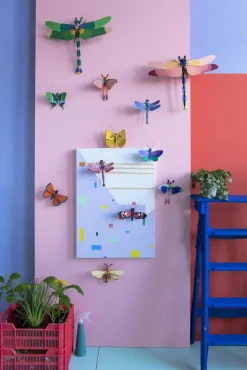 Wanddeko Papier 'Rubinlibelle'