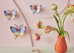 Wanddeko Papier 'Schmetterlings Trio'