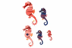 Wanddeko Papier 'Seepferdchen-Set'