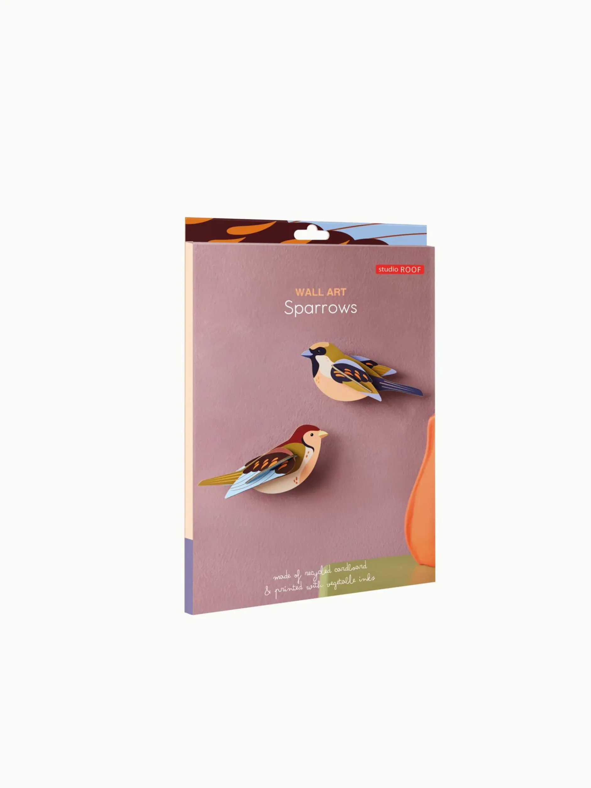 Wanddeko Papier 'Spatzen-Duo'