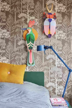 Wanddeko Papier 'Tropenvogel'