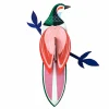 Wanddeko Papier 'Tropenvogel-Paradies'