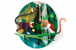 Wanddeko Papier 'Verspielter Affe'
