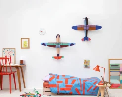 Wanddeko Papier 'Vintage-Papierflugzeug'