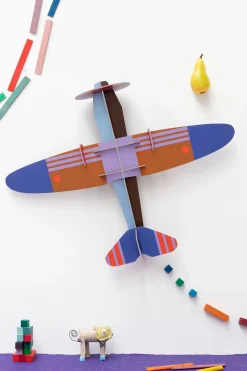 Wanddeko Papier 'Vintage-Papierflugzeug'