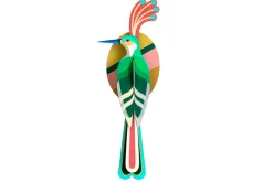 Wanddeko Papier 'Vogel mit Federkrone'