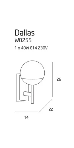 Wandleuchte 'Dallas 1'
