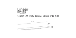 Wandleuchte 'Linear 2W'