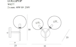 Wandleuchte 'Lollipop W'