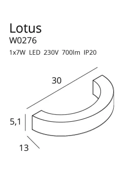 Wandleuchte 'Lotus'