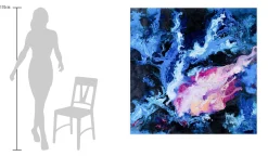 XXL Gemälde 'Andromeda' | Handgemaltes Unikat