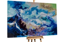 XXL Gemälde 'Eishimmel' | Handgemaltes Unikat