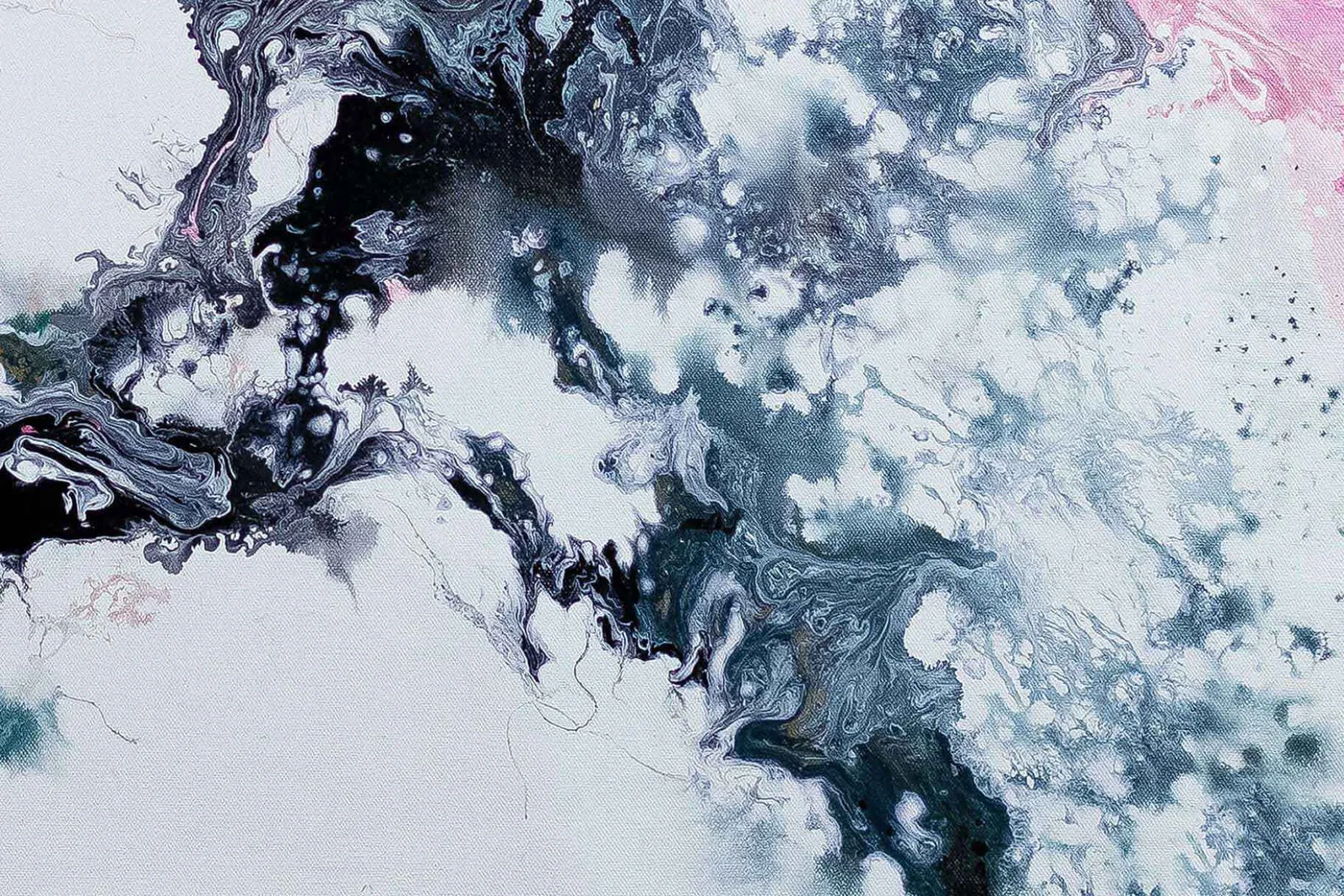 XXL Gemälde 'Freezing Fuchsia' | Handgemaltes Unikat