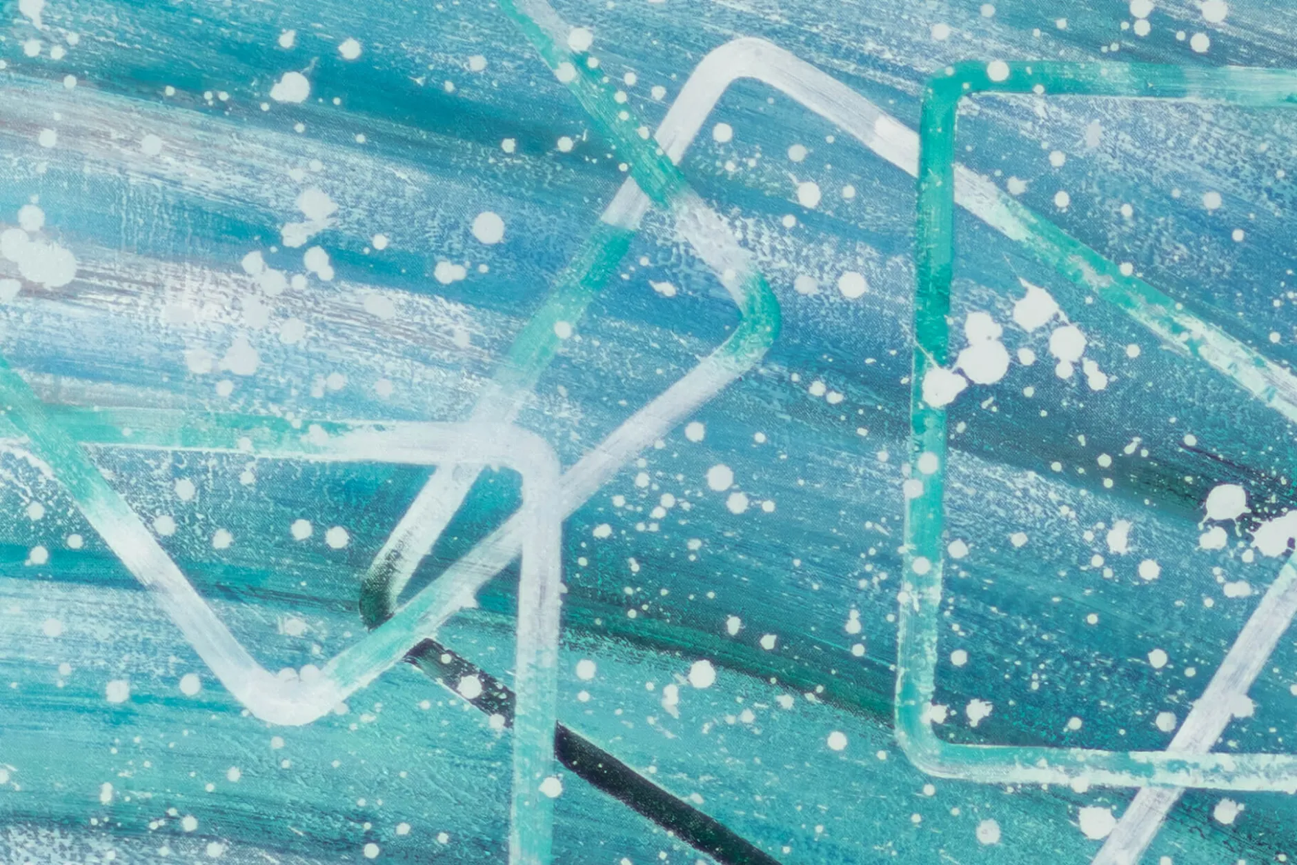 XXL Gemälde 'Into the White' | Handgemaltes Unikat