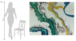 XXL Gemälde 'Liquid Marble' | Handgemaltes Unikat