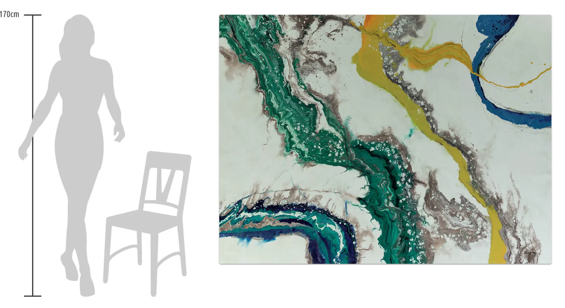 XXL Gemälde 'Liquid Marble' | Handgemaltes Unikat