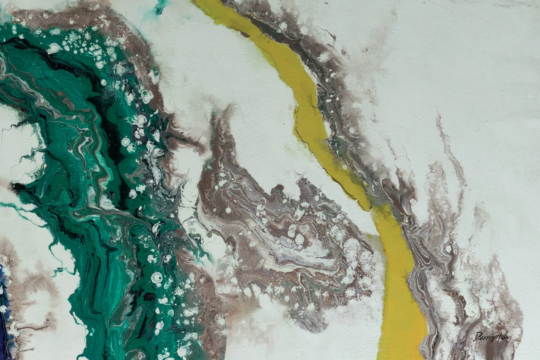 XXL Gemälde 'Liquid Marble' | Handgemaltes Unikat