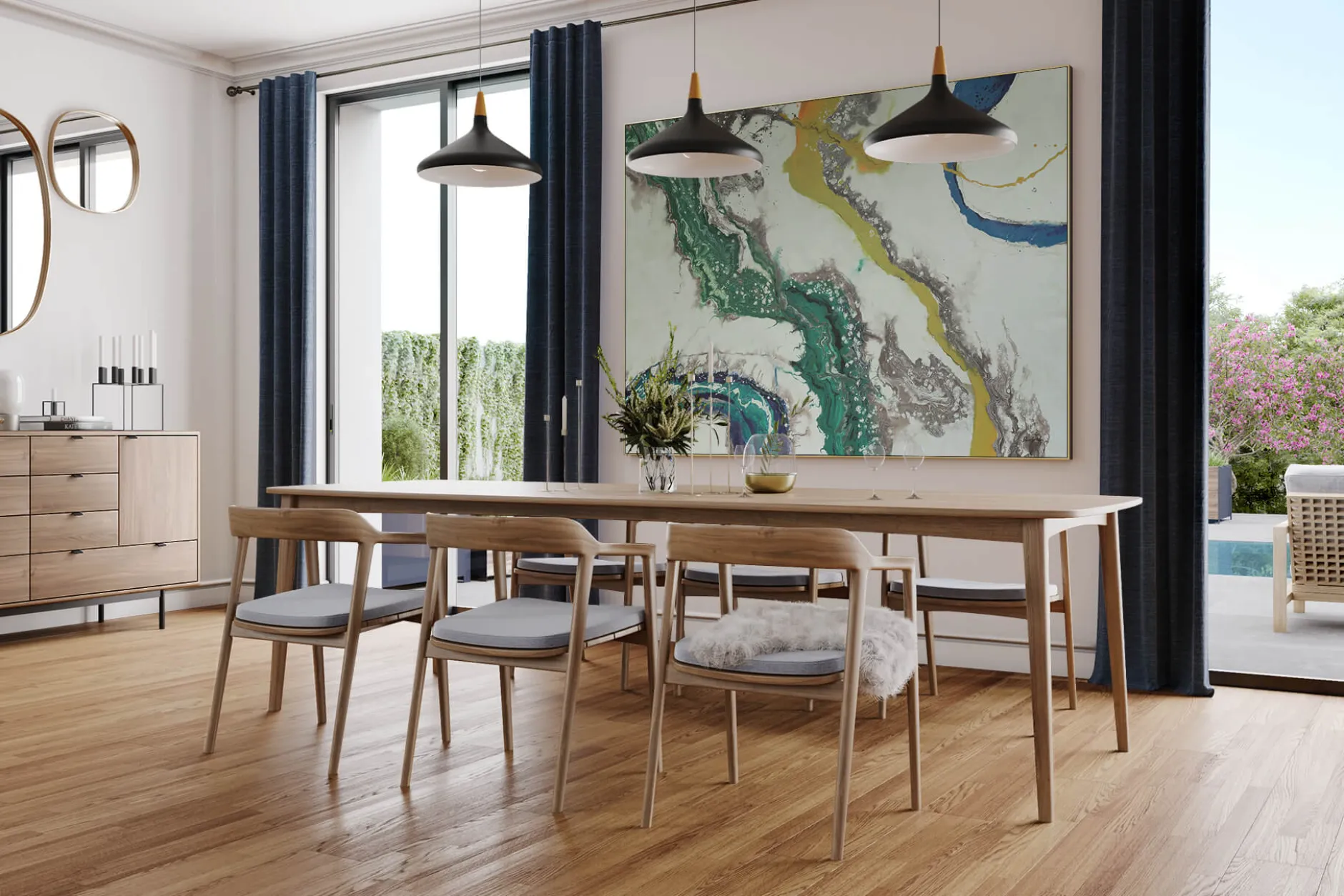 XXL Gemälde 'Liquid Marble' | Handgemaltes Unikat