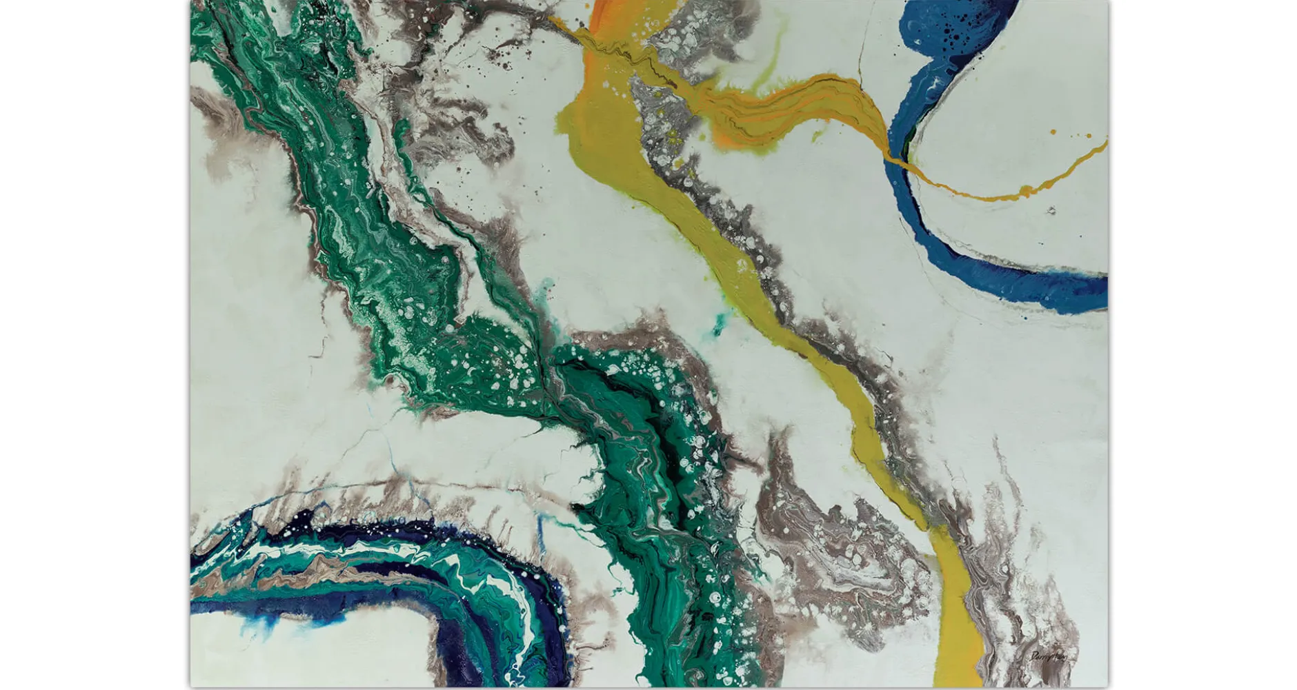 XXL Gemälde 'Liquid Marble' | Handgemaltes Unikat