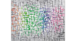 XXL Gemälde 'Polychrome Blueprint' | Handgemaltes Unikat