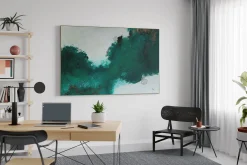 XXL Gemälde 'Turquoise Cloudscape' | Handgemaltes Unikat