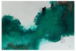 XXL Gemälde 'Turquoise Cloudscape' | Handgemaltes Unikat