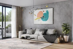 XXL Öl Gemälde 'Abstract Duck' | Handgemaltes Unikat