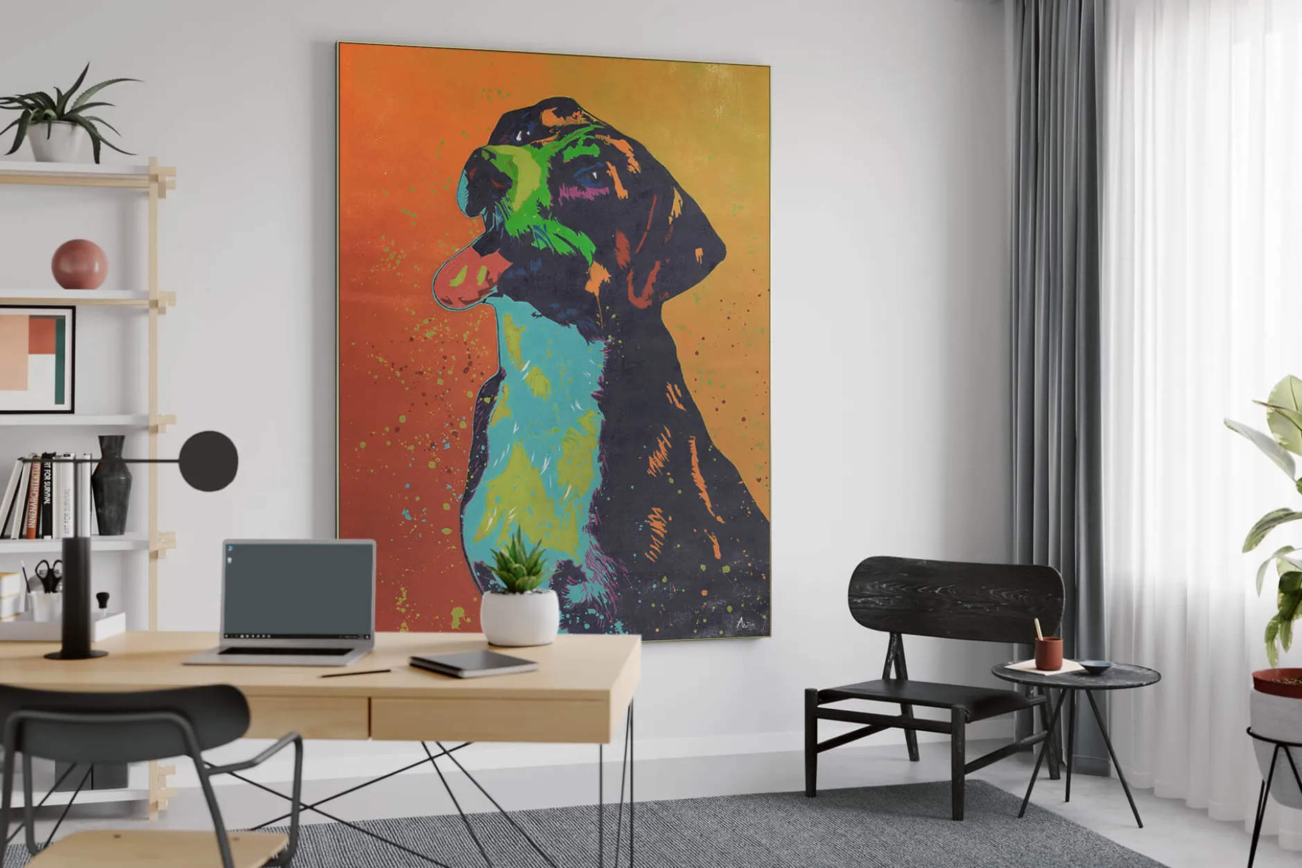 XXL Öl Gemälde 'A Dog's Love' | Handgemaltes Unikat