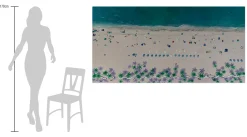 XXL Öl Gemälde 'Aerial Beach View' | Handgemaltes Unikat