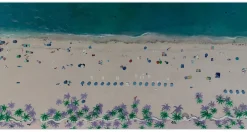 XXL Öl Gemälde 'Aerial Beach View' | Handgemaltes Unikat