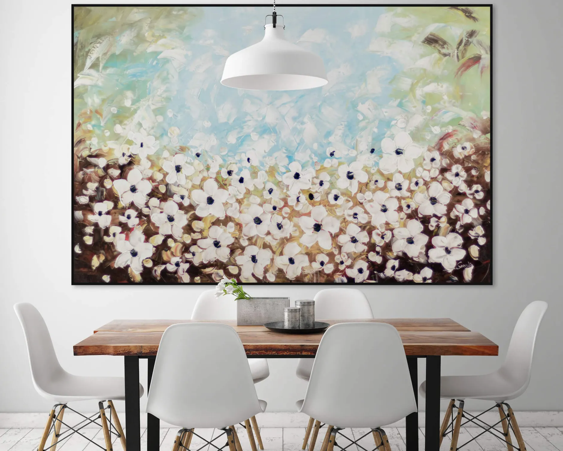 XXL Öl Gemälde 'Almond Blossoms' | Handgemaltes Unikat