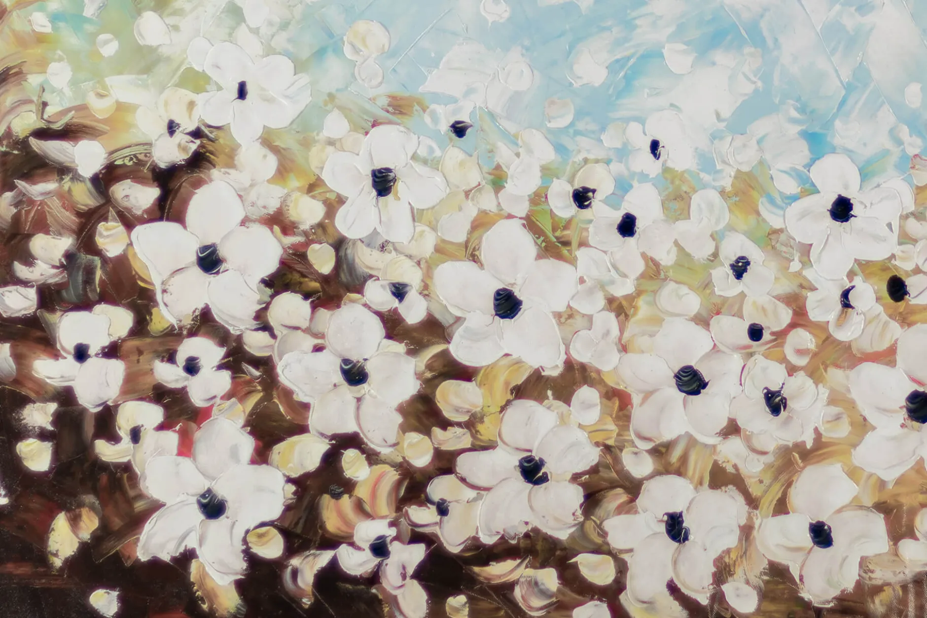 XXL Öl Gemälde 'Almond Blossoms' | Handgemaltes Unikat