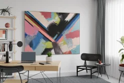 XXL Öl Gemälde 'Angular Intersection' | Handgemaltes Unikat