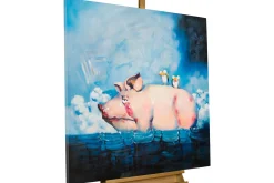 XXL Öl Gemälde 'A Pig's Life' | Handgemaltes Unikat