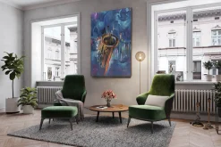 XXL Öl Gemälde 'Arcane sax' | Handgemaltes Unikat