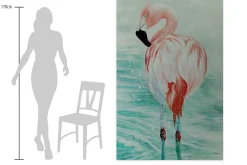 XXL Öl Gemälde 'A Red Feathered Friend' | Handgemaltes Unikat