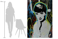 XXL Öl Gemälde 'Audrey Hepburn 2.0' | Handgemaltes Unikat