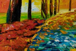 XXL Öl Gemälde 'Autumn Mood' | Handgemaltes Unikat